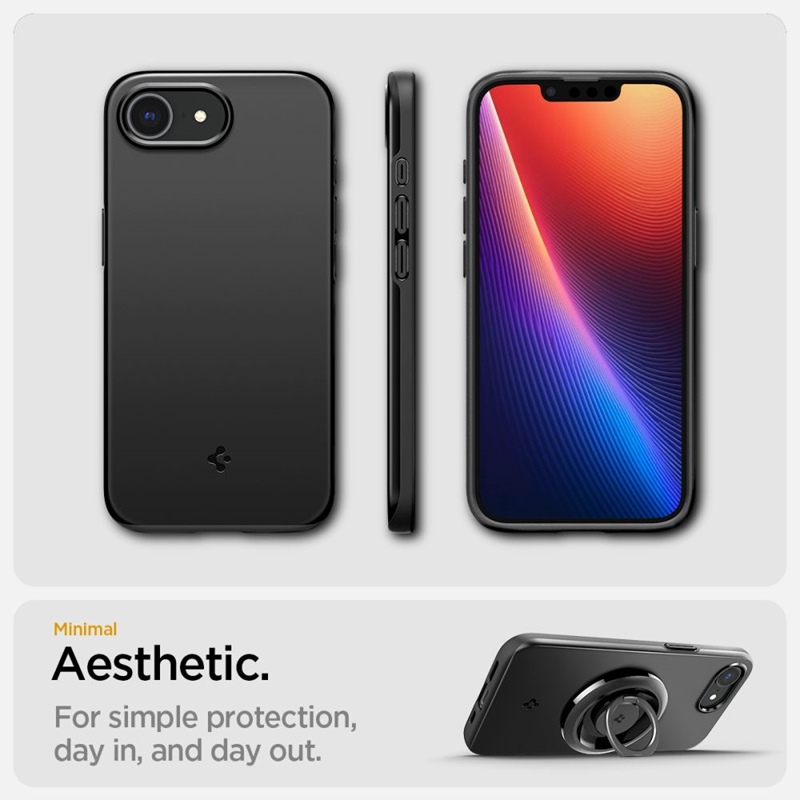 Spigen Thin Fit Mag MagSafe - Etui do iPhone 16e (Czarny)