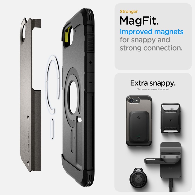 Spigen Tough Armor Mag MagSafe - Etui do iPhone 16e (Gunmetal)
