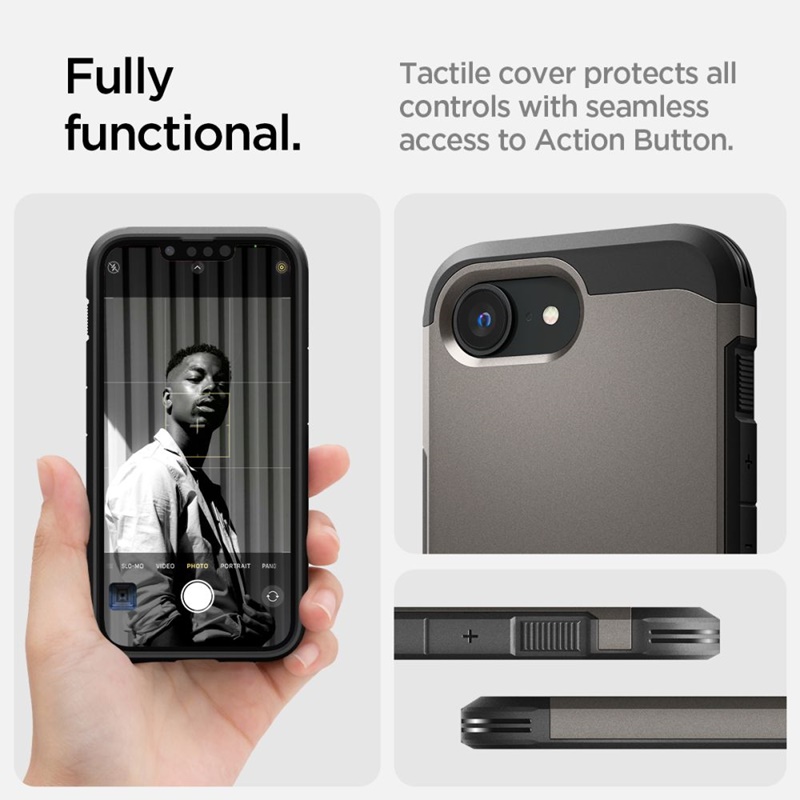 Spigen Tough Armor Mag MagSafe - Etui do iPhone 16e (Gunmetal)