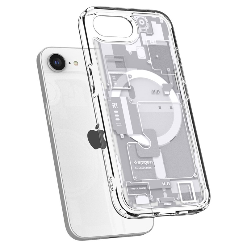 Spigen Ultra Hybrid Mag MagSafe - Etui do iPhone 16e (Zero One White)