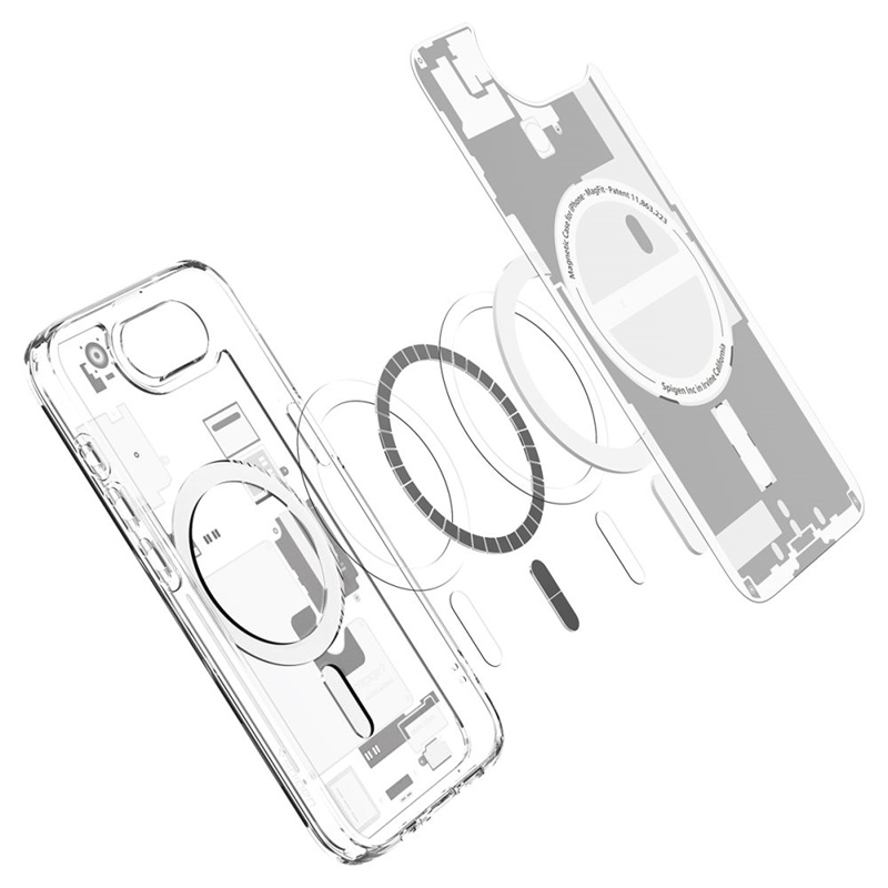 Spigen Ultra Hybrid Mag MagSafe - Etui do iPhone 16e (Zero One White)