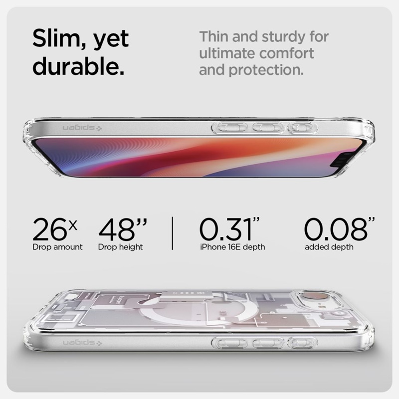 Spigen Ultra Hybrid Mag MagSafe - Etui do iPhone 16e (Zero One White)