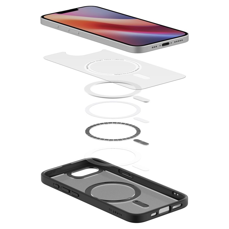 Spigen Ultra Hybrid Mag MagSafe - Etui do iPhone 16e (Frost Black)