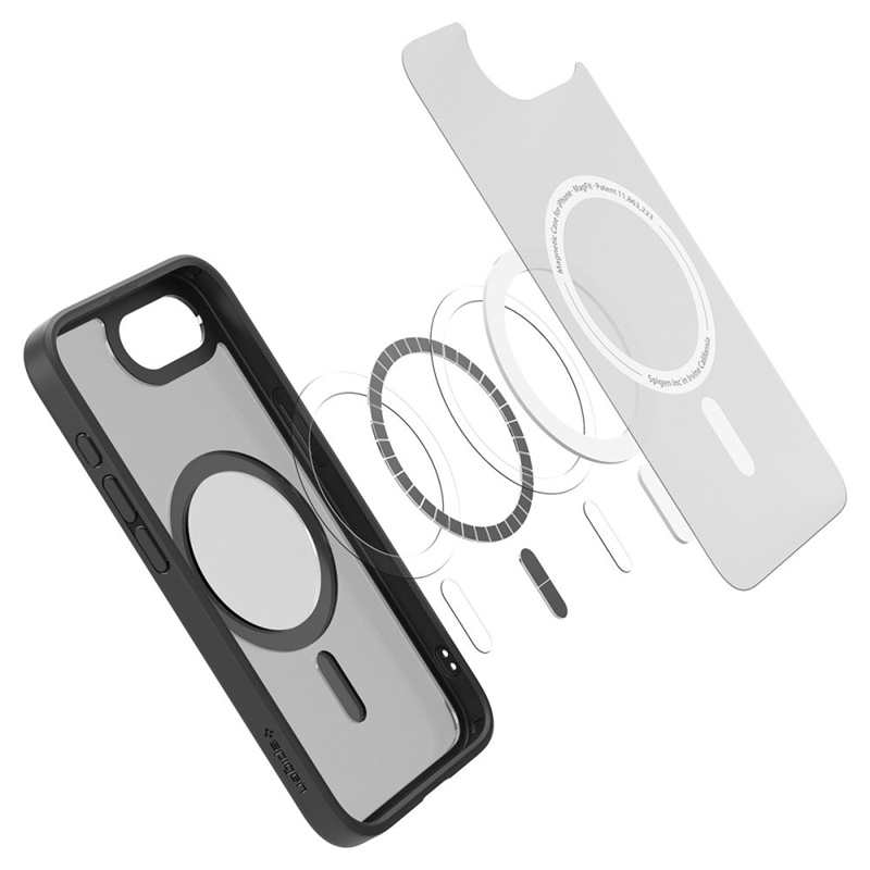 Spigen Ultra Hybrid Mag MagSafe - Etui do iPhone 16e (Frost Black)
