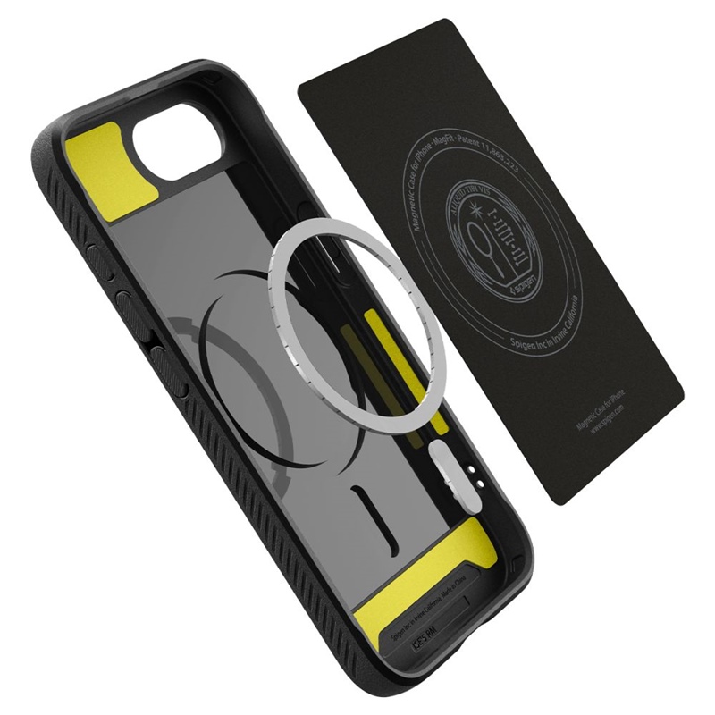 Spigen Rugged Armor Mag MagSafe - Etui do iPhone 16e (Matte Black)