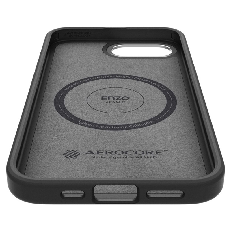 Spigen Enzo Aramid Mag MagSafe - Etui do iPhone 16e (Czarny)