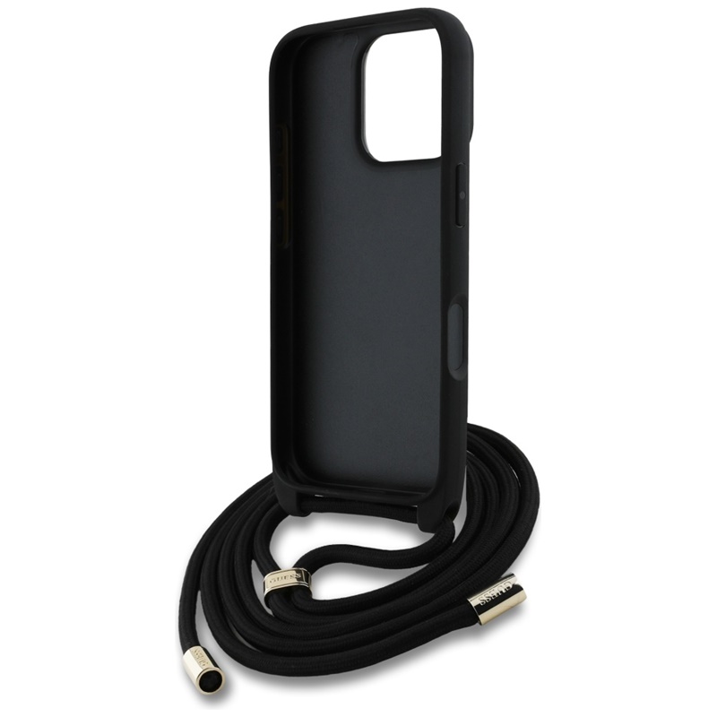 Guess 4G Big Logo Cord Strap Crossbody - Etui do iPhone 16 Pro Max (brązowy)