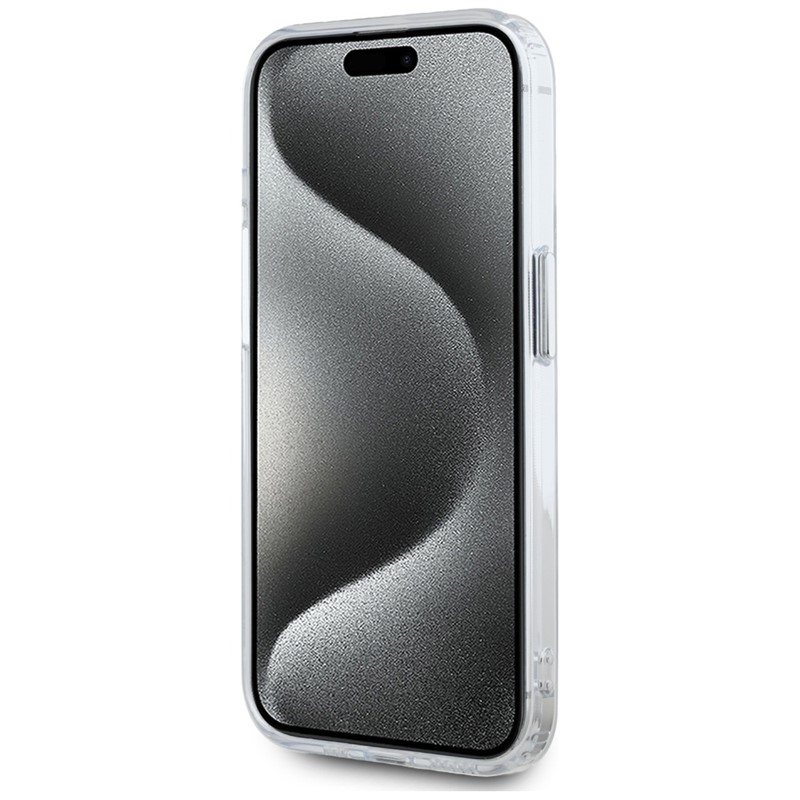Karl Lagerfeld IML Metal Karl Head MagSafe - Etui do iPhone 15 Pro Max (biały)