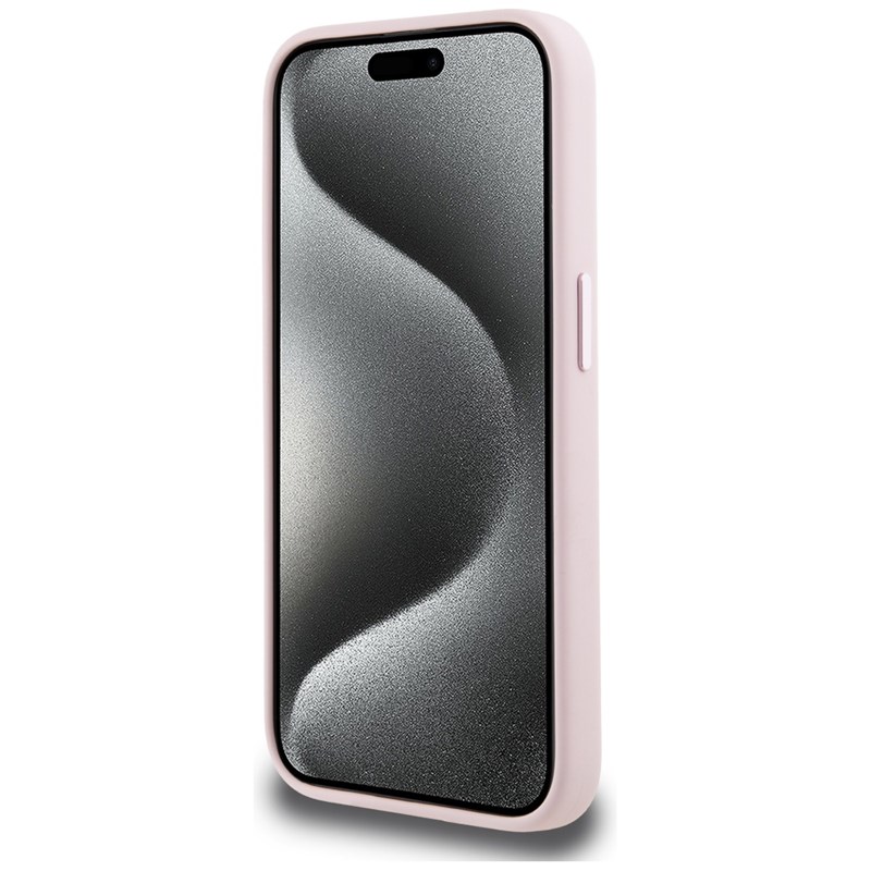 Karl Lagerfeld Silicone Shadow Metal Initial MagSafe - Etui do iPhone 15 Pro Max (różowy)