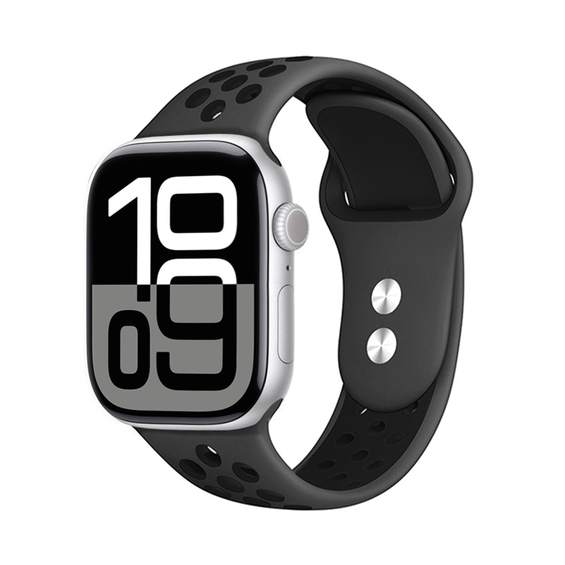 Crong Duo Sport - Pasek do Apple Watch 38/40/41/42 mm (szary/czarny)
