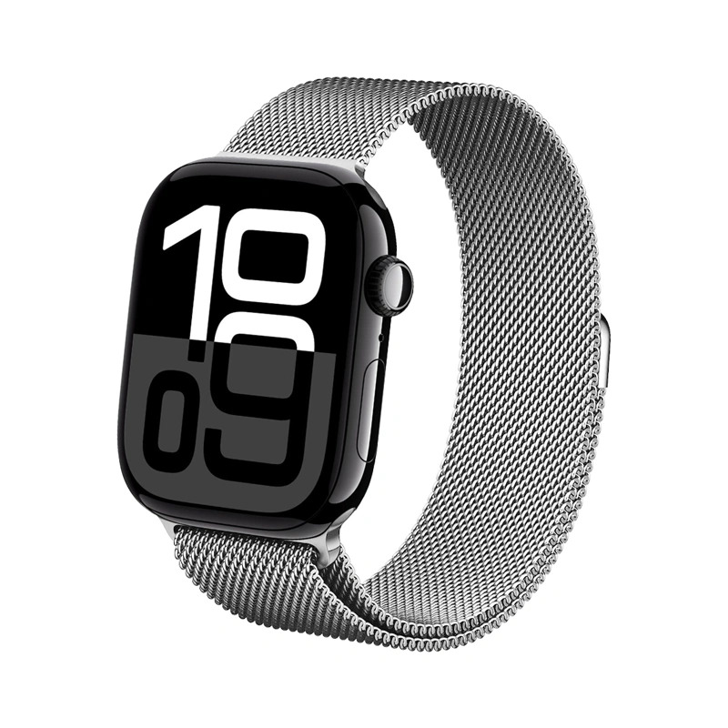 Crong Milano Steel - Pasek ze stali nierdzewnej do Apple Watch 38/40/41/42 mm (srebrny)