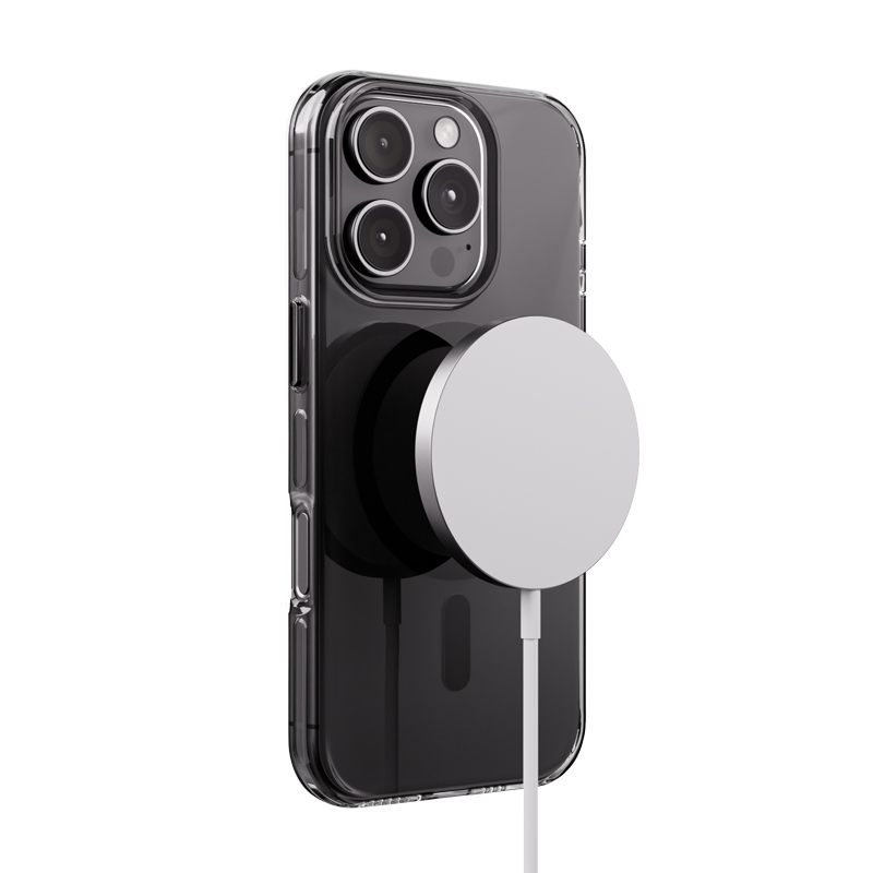 Crong Clear MAG Pro - Etui iPhone 16 Pro MagSafe (czarny)