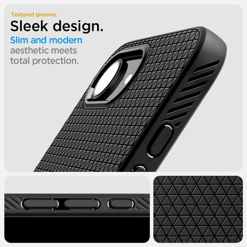 Spigen Liquid Air Mag MagSafe - Etui do iPhone 16e (Matte Black)
