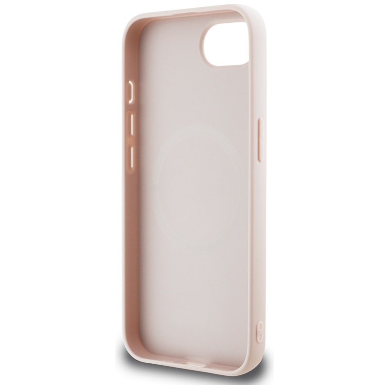 Guess 4G Script Logo MagSafe - Etui do iPhone 16e (różowy)