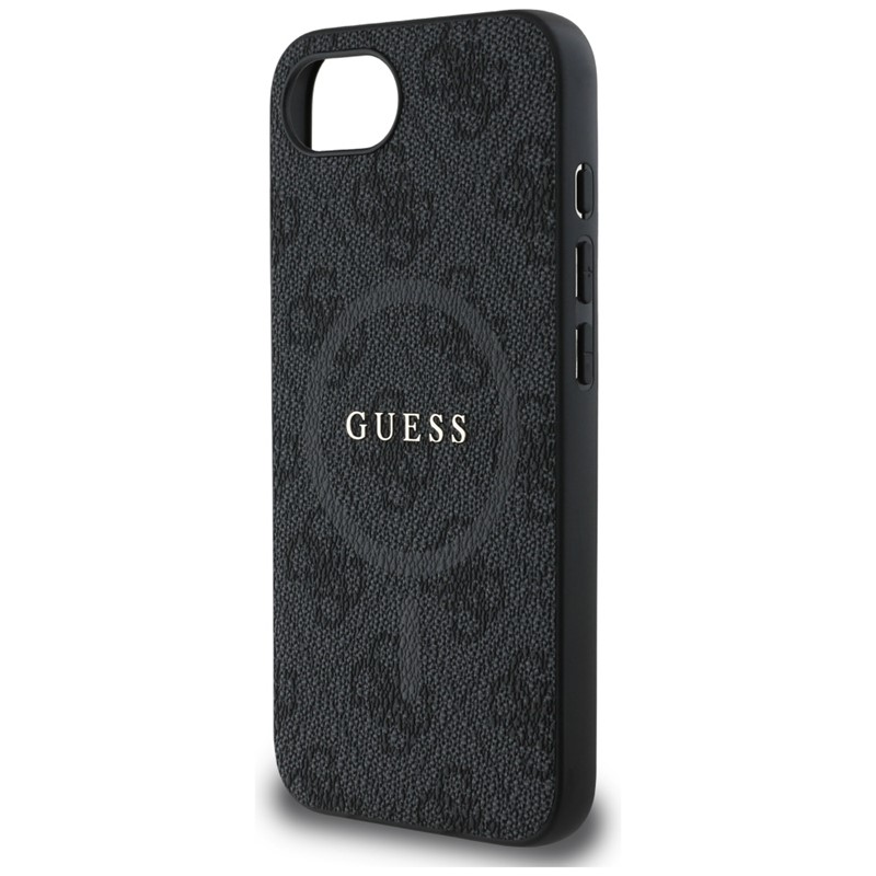 Guess 4G Ring Classic Logo MagSafe - Etui do iPhone 16e (czarny)