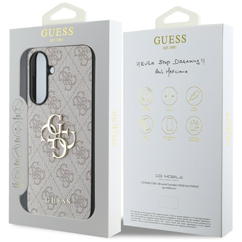 Guess Big 4G Logo Classic Logo - Etui do Samsung Galaxy A56 5G (różowy)