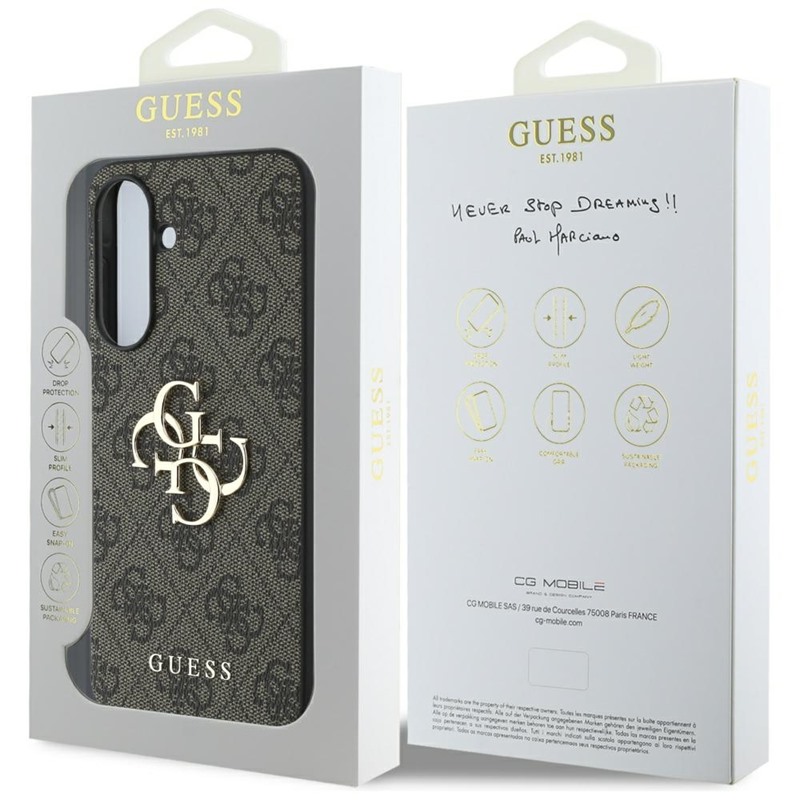 Guess Big 4G Logo Classic Logo - Etui do Samsung Galaxy A56 5G (brązowy)