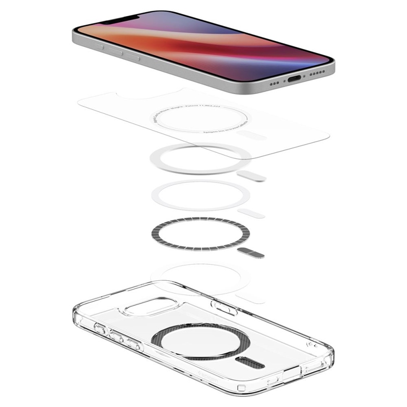 Spigen Ultra Hybrid Mag MagSafe - Etui do iPhone 16e (Carbon Fiber)