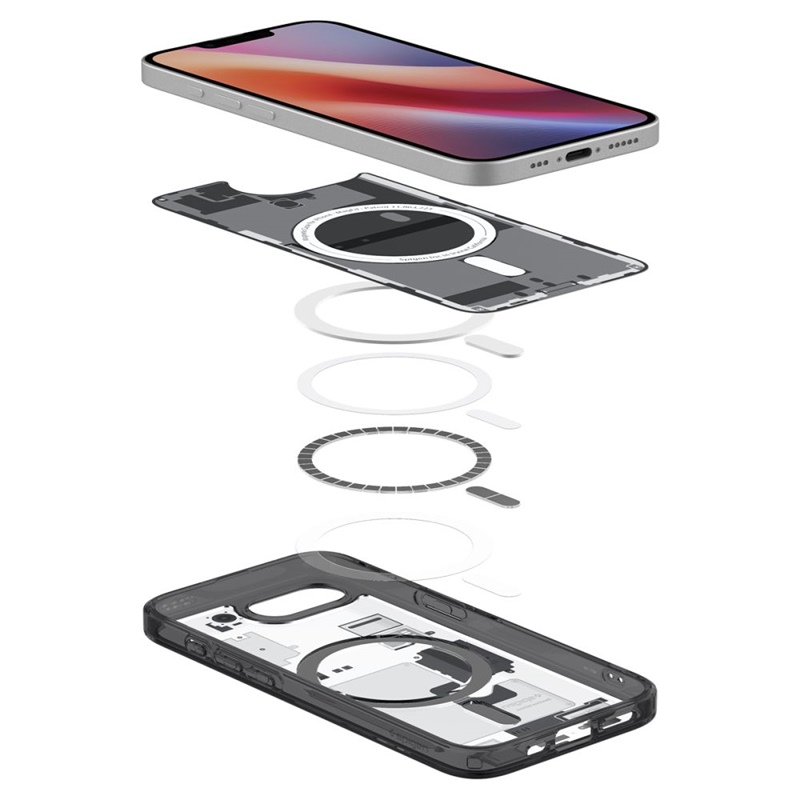 Spigen Ultra Hybrid Mag MagSafe - Etui do iPhone 16e (Zero One Black)