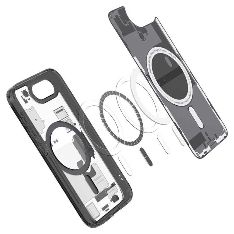 Spigen Ultra Hybrid Mag MagSafe - Etui do iPhone 16e (Zero One Black)