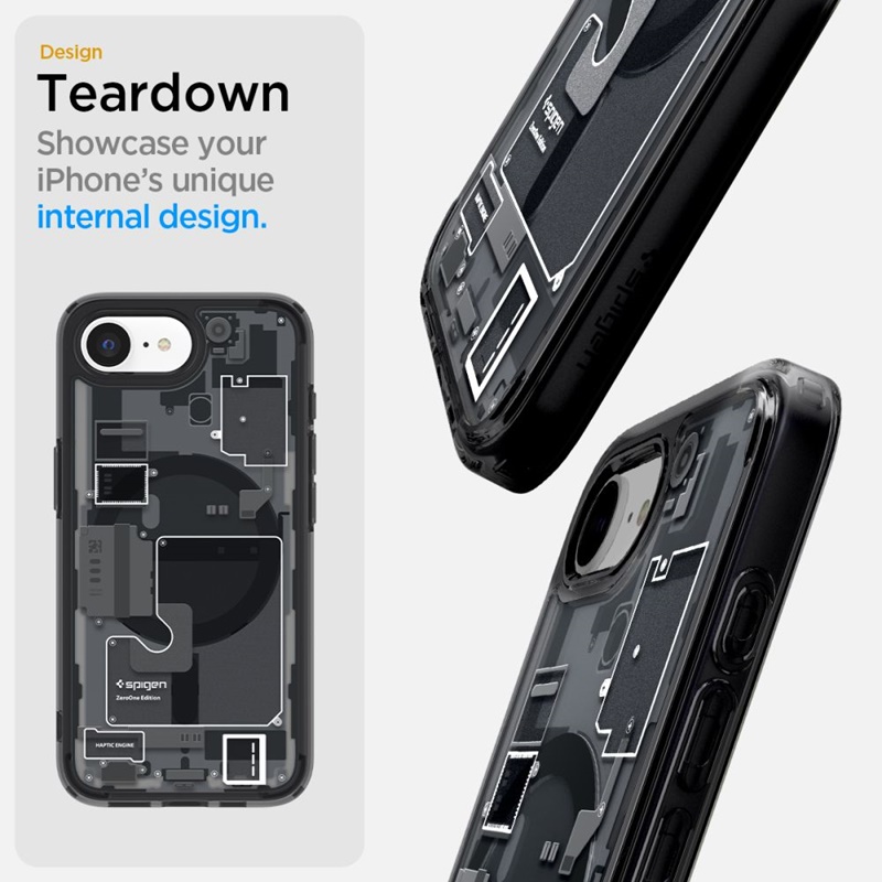 Spigen Ultra Hybrid Mag MagSafe - Etui do iPhone 16e (Zero One Black)