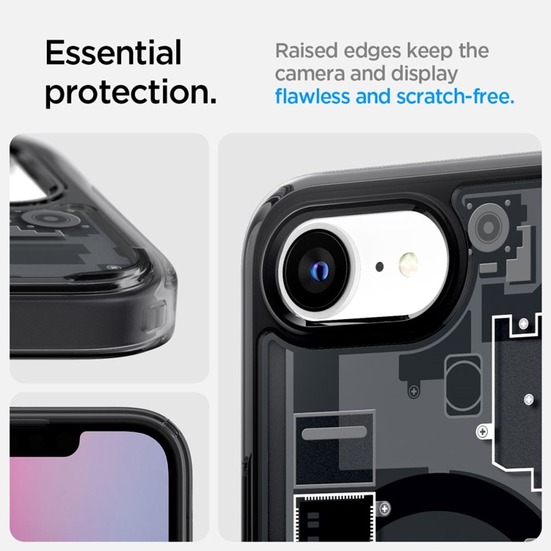 Spigen Ultra Hybrid Mag MagSafe - Etui do iPhone 16e (Zero One Black)