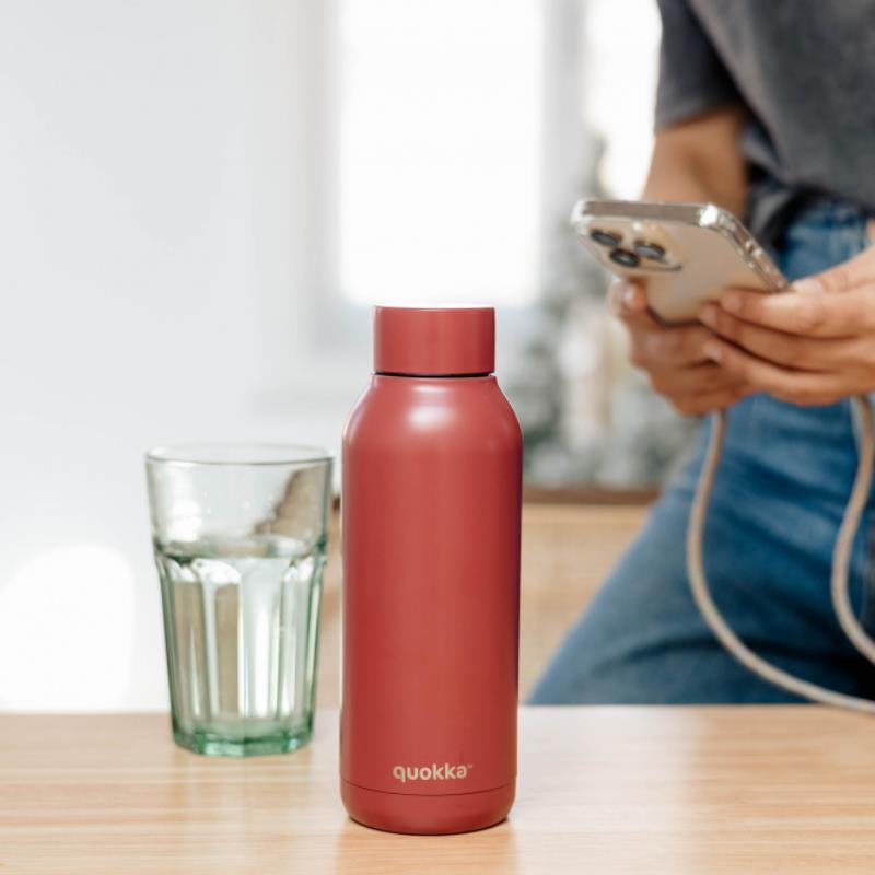 Quokka Solid - Butelka termiczna ze stali nierdzewnej 510 ml (Firebrick Red)