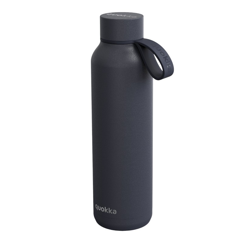 Quokka Solid With Strap - Butelka termiczna ze stali nierdzewnej 630 ml z paskiem (Slate)