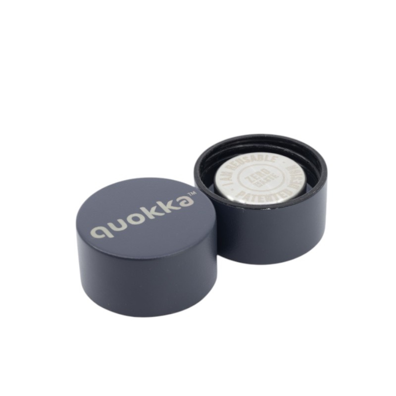Quokka Solid With Strap - Butelka termiczna ze stali nierdzewnej 630 ml z paskiem (Slate)