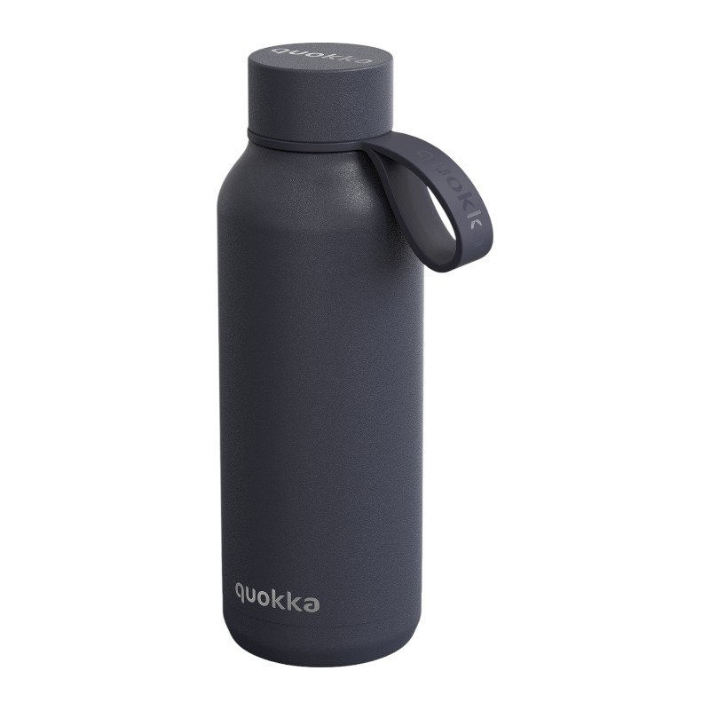 Quokka Solid With Strap - Butelka termiczna ze stali nierdzewnej 510 ml z paskiem (Slate)