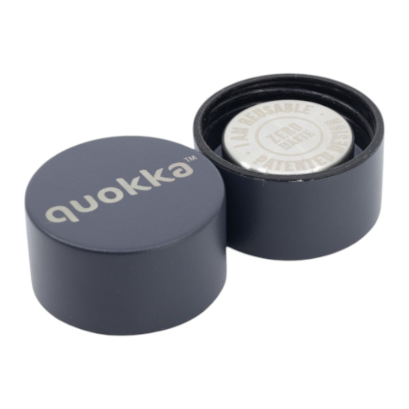 Quokka Solid With Strap - Butelka termiczna ze stali nierdzewnej 510 ml z paskiem (Slate)