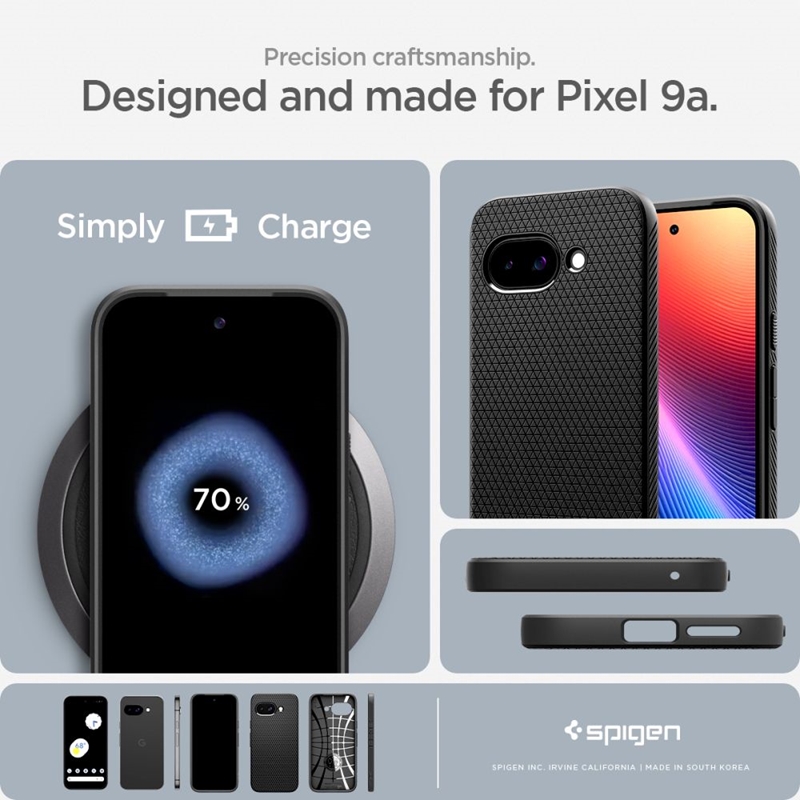 Spigen Liquid Air - Etui do Google Pixel 9a (Matte Black)