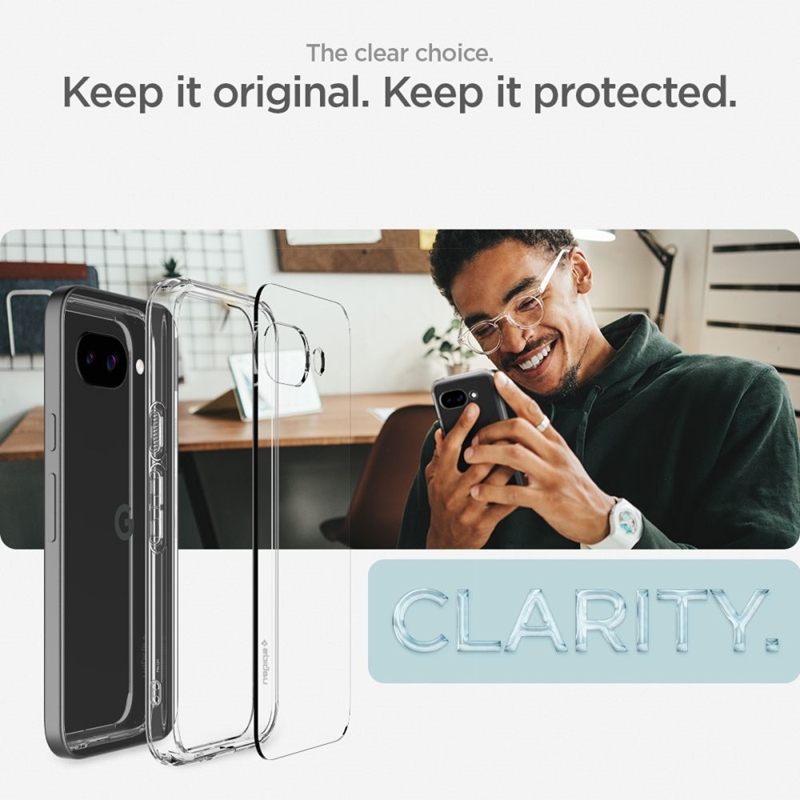 Spigen Ultra Hybrid - Etui do Google Pixel 9a (Crystal Clear)