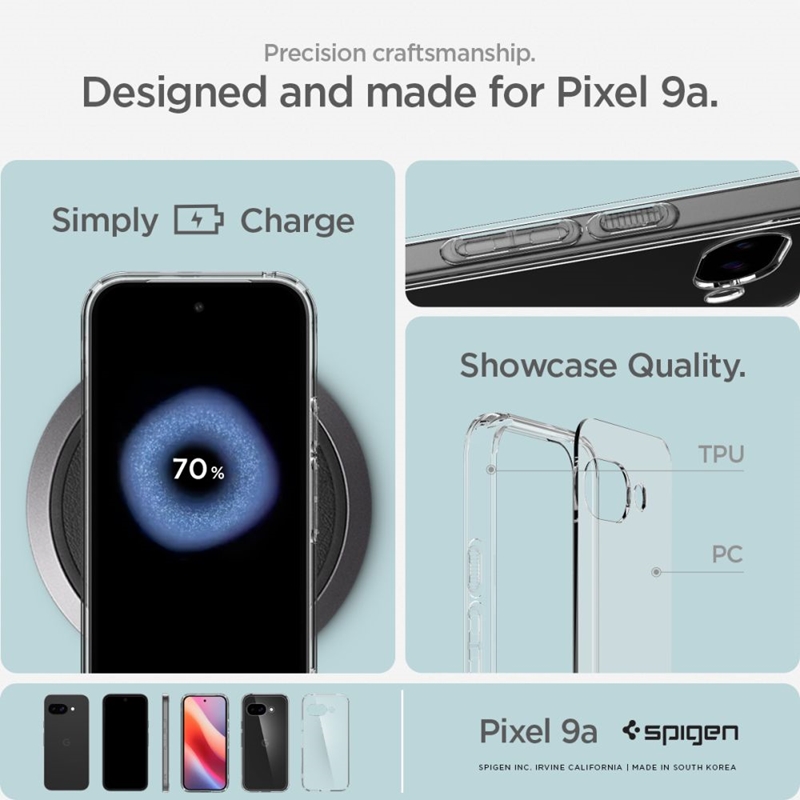Spigen Ultra Hybrid - Etui do Google Pixel 9a (Crystal Clear)