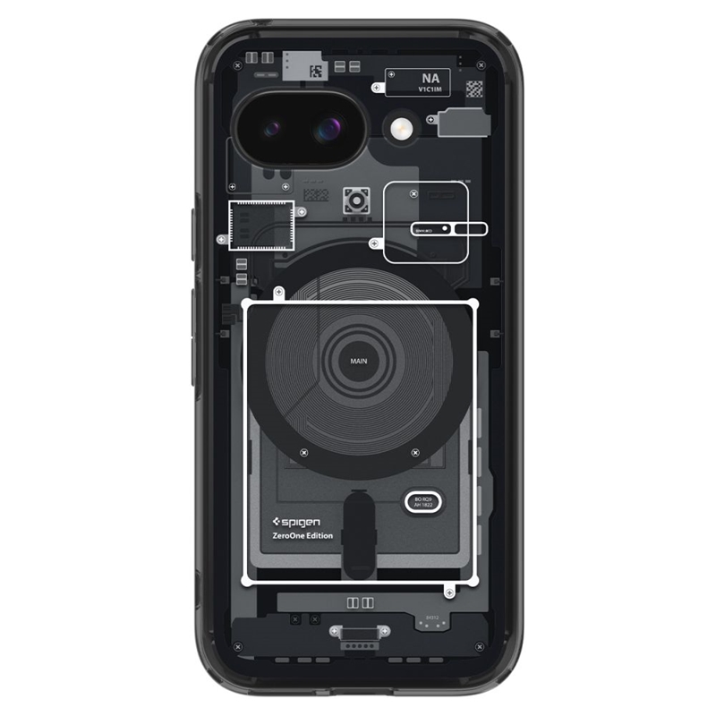 Spigen Ultra Hybrid Mag MagSafe - Etui do Google Pixel 9a (Zero One Black)