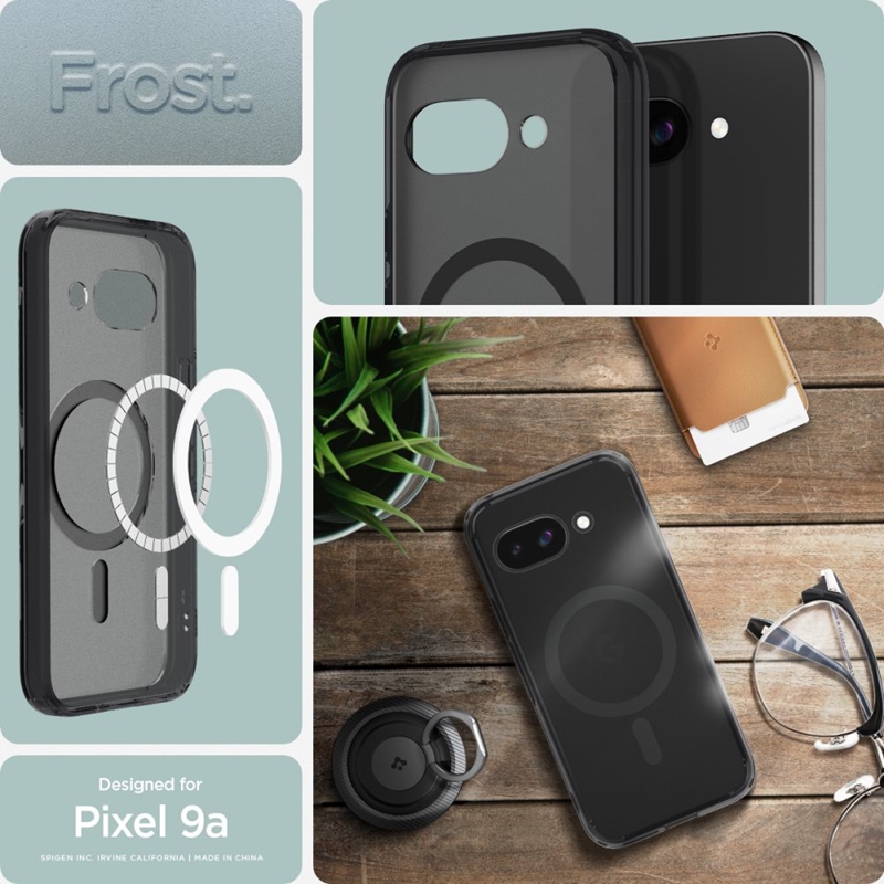 Spigen Ultra Hybrid Mag MagSafe - Etui do Google Pixel 9a (Frost Black)