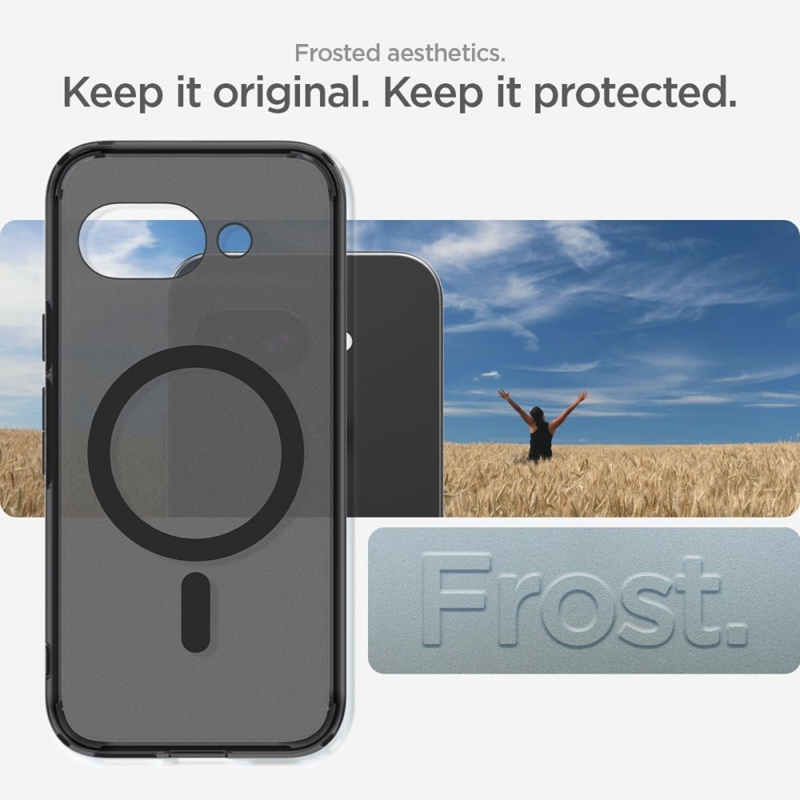 Spigen Ultra Hybrid Mag MagSafe - Etui do Google Pixel 9a (Frost Black)