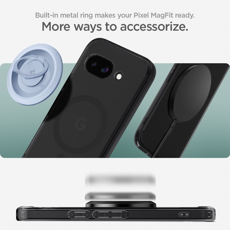 Spigen Ultra Hybrid Mag MagSafe - Etui do Google Pixel 9a (Frost Black)