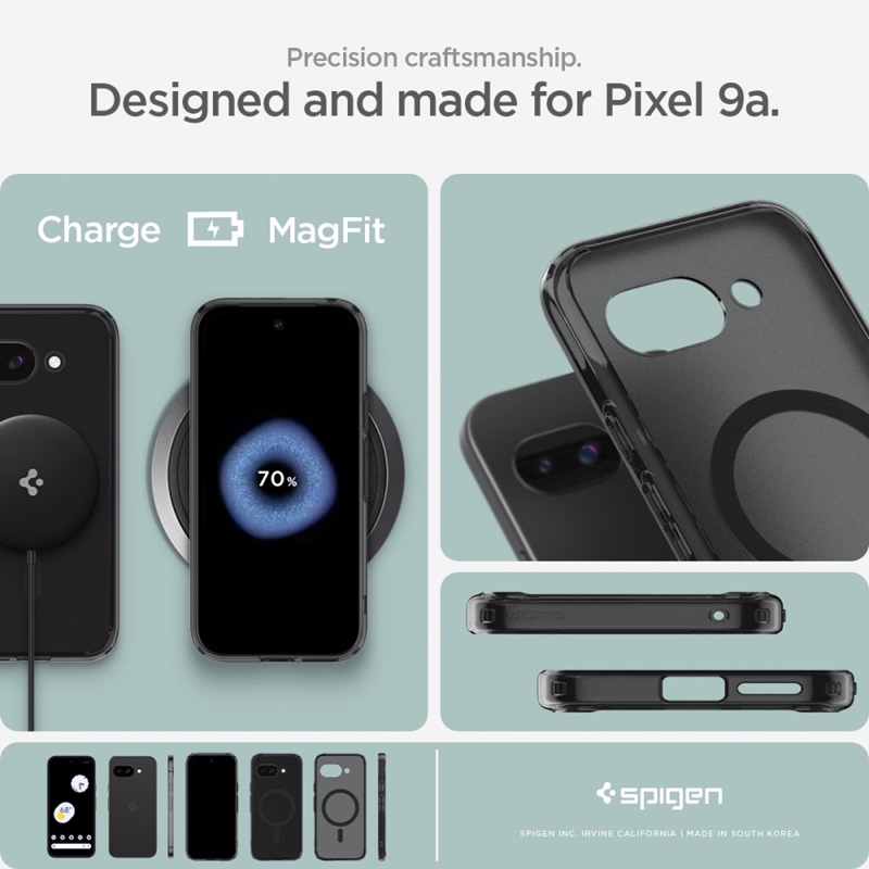 Spigen Ultra Hybrid Mag MagSafe - Etui do Google Pixel 9a (Frost Black)
