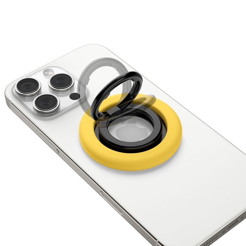 Spigen Nano Pop MagSafe Phone Ring - Magnetyczny uchwyt na palec z funkcją podstawki (Mango Yellow)