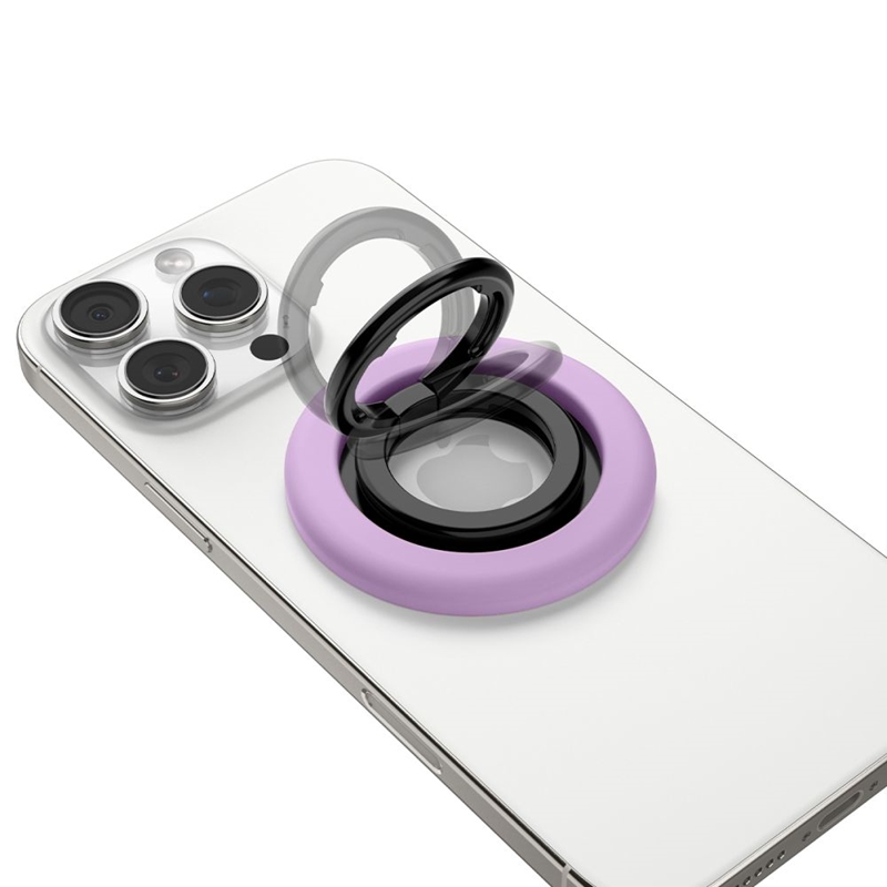 Spigen Nano Pop MagSafe Phone Ring - Magnetyczny uchwyt na palec z funkcją podstawki (Grape Purple)