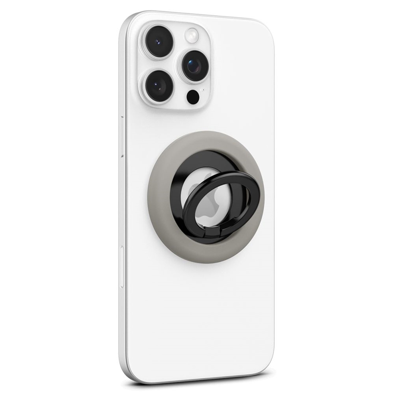Spigen Nano Pop MagSafe Phone Ring - Magnetyczny uchwyt na palec z funkcją podstawki (Truffle Grey)