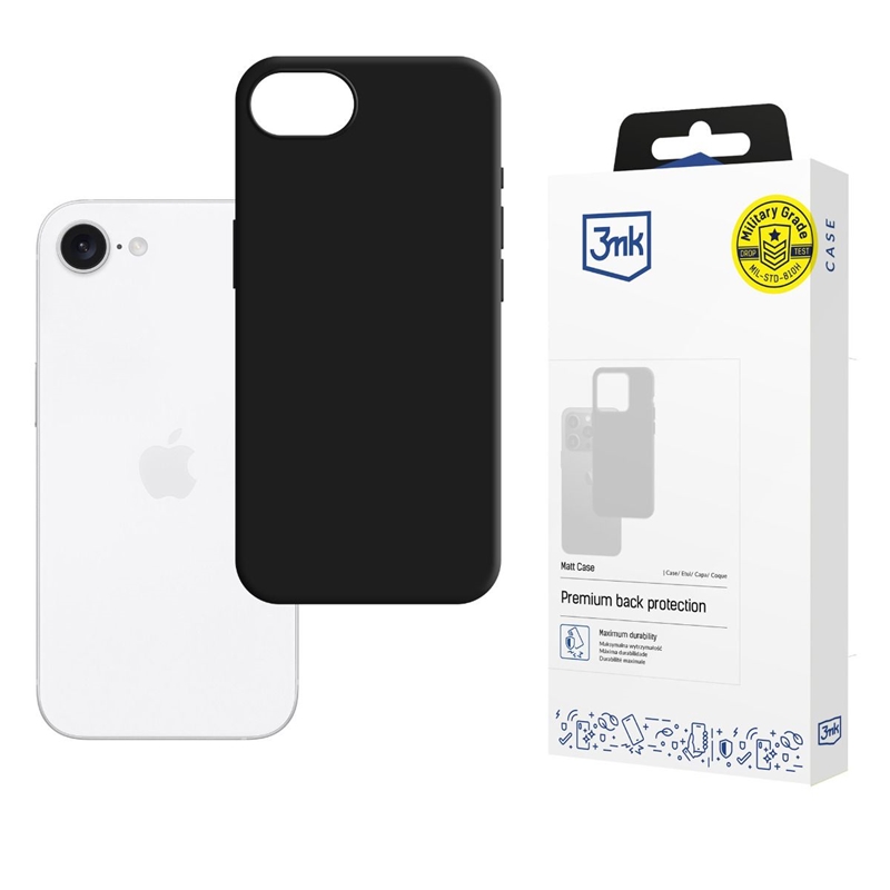 3mk Matt Case - Etui do Apple iPhone16e (Czarny)
