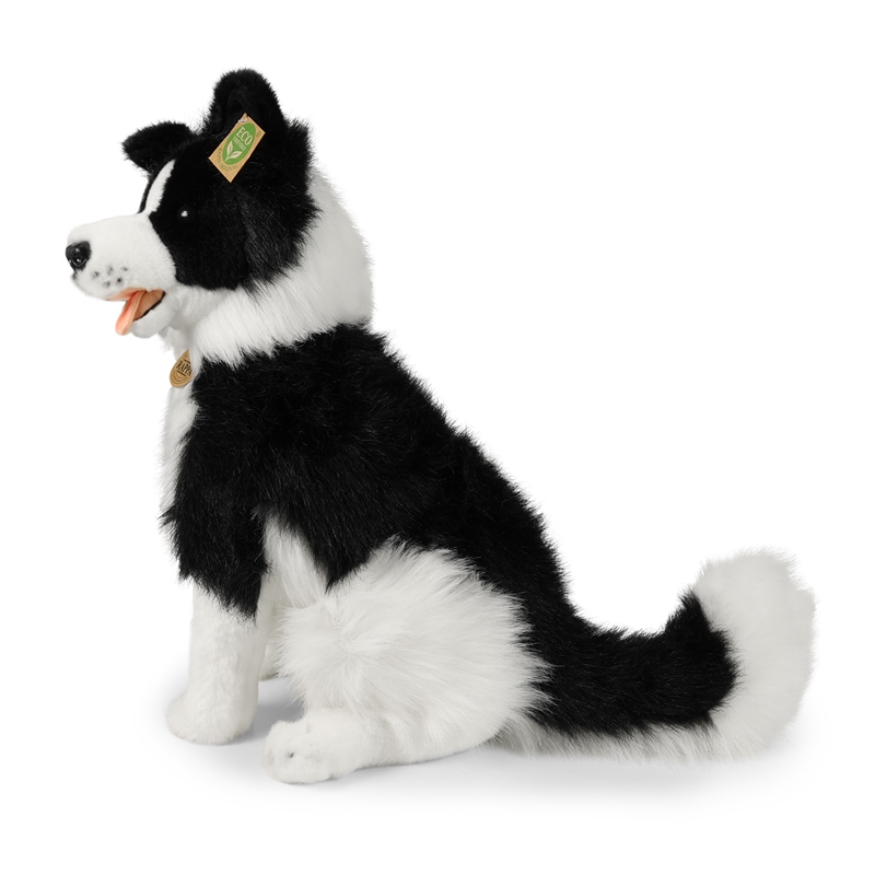 Rappa - Pluszowa maskotka siedzący Pies Border Collie 40 cm Eco-Friendly