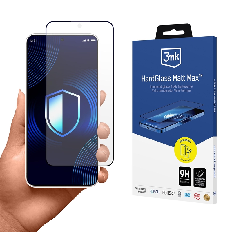 3mk HardGlass Matt Max - Matowe szkło hartowane do Samsung Galaxy S25 Edge