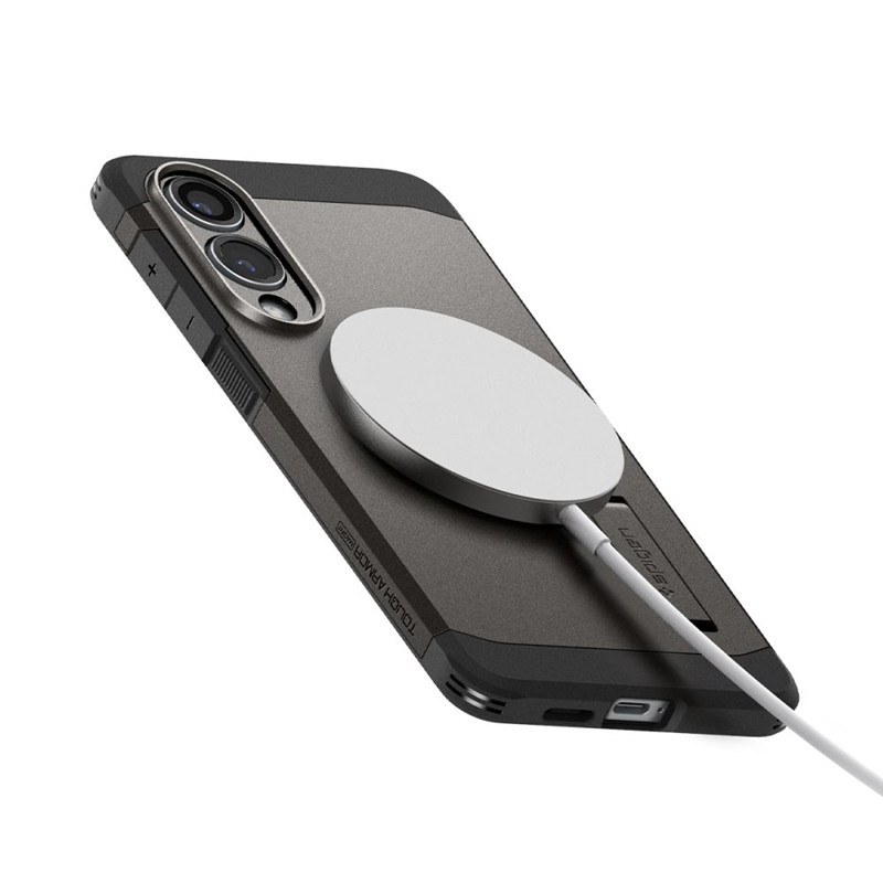 Spigen Tough Armor MagSafe - Etui do Samsung Galaxy S25 Edge (Gunmetal)