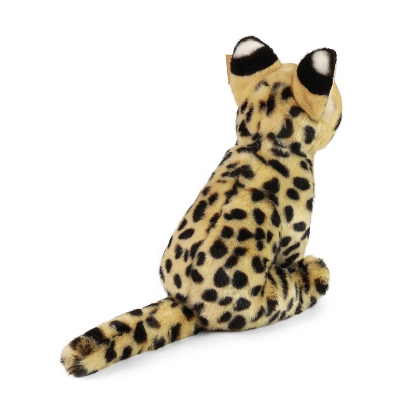 Rappa - Pluszowa realistyczna maskotka Serwal siedzący 30 cm Eco-Friendly