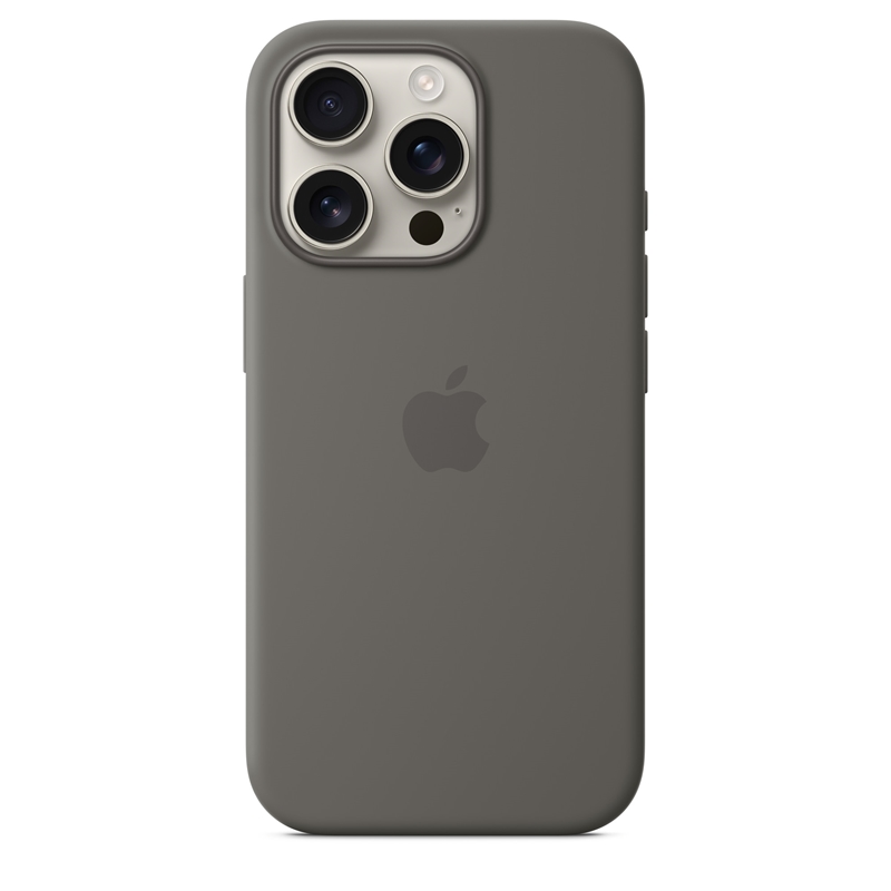 Apple Silicone Case - Silikonowe etui z MagSafe do iPhone 16 Pro (górska szarość)