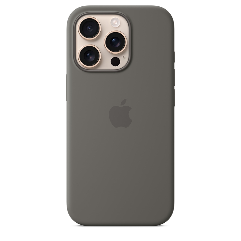 Apple Silicone Case - Silikonowe etui z MagSafe do iPhone 16 Pro (górska szarość)