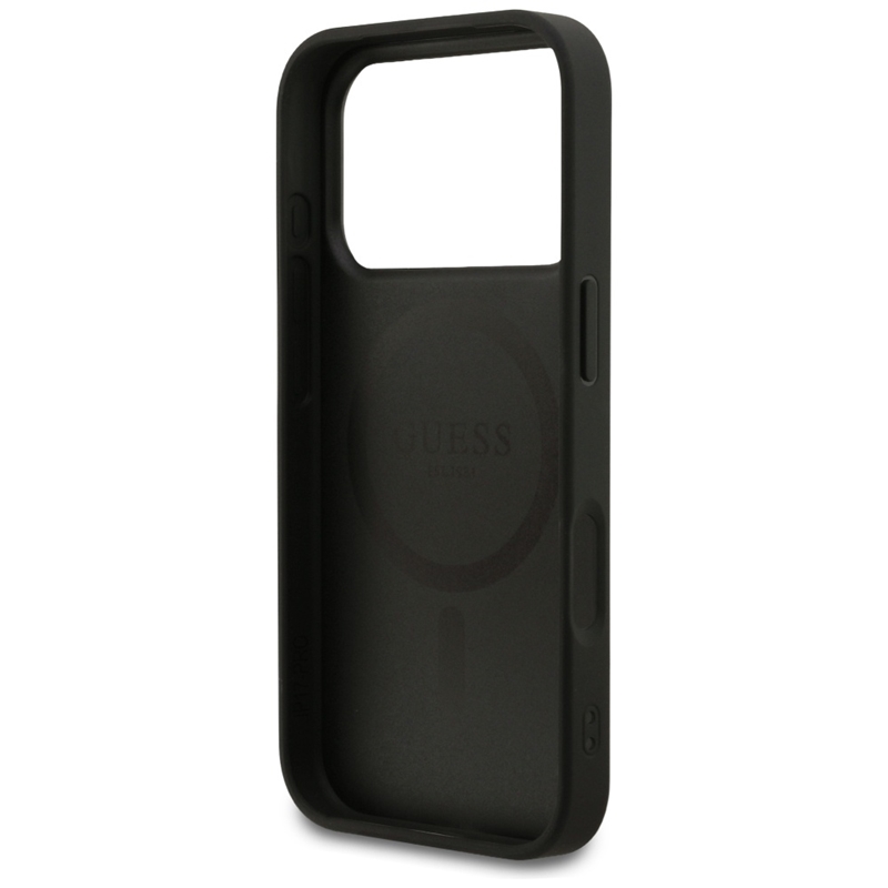 Guess 4G Ring Classic Logo MagSafe - Etui iPhone 17 Pro (czarny)